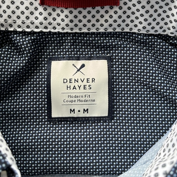 DENVER HAYES | Men’s Polka Dot Button Up Shirt - Picture 2 of 7